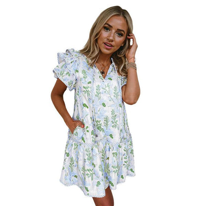 Personalized Floral Print Dress for Women - High Waist, Stylish Design - Buy Center US