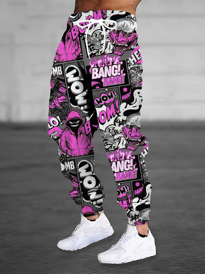 Colorful Men's Casual Sweatpants - Stylish Printed Trousers for All Sizes - Buy Center US