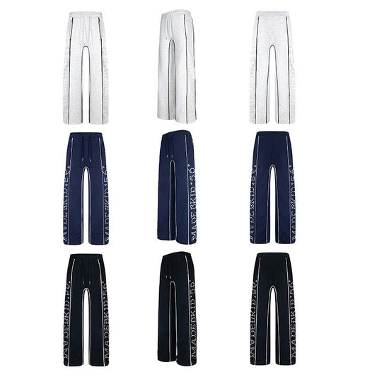 Casual Loose Hot Diamond Letter Stripes Sports Pants for Men - Buy Center US