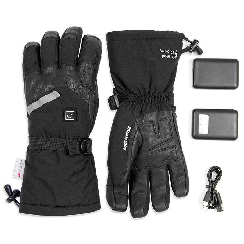 Buycenter Sheepskin Electric Heating Gloves - Smart Touch for Skiing - Buy Center US