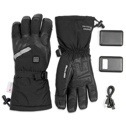 Buycenter Sheepskin Electric Heating Gloves - Smart Touch for Skiing - Buy Center US