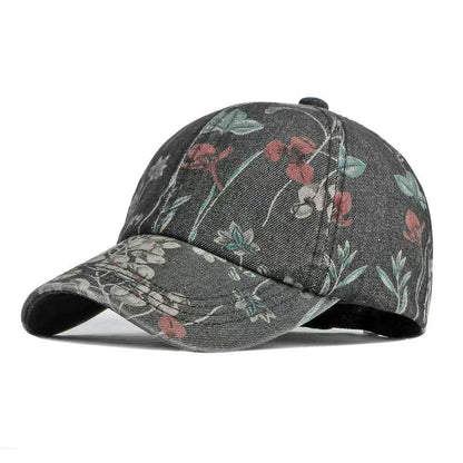 Denim National Advance Flower Printed Baseball Cap - Adjustable and Stylish - Buy Center US