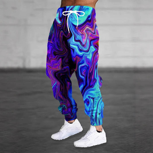 Colorful Men's Casual Sweatpants - Stylish Printed Trousers for All Sizes - Buy Center US