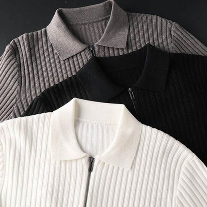Autumn & Winter Slim-Fit Sweater - Half Zipper Casual Top for Men - Buy Center US