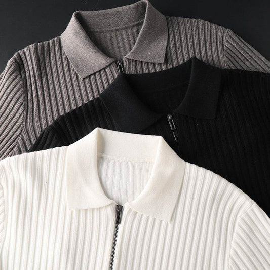 Autumn & Winter Slim-Fit Sweater - Half Zipper Casual Top for Men - Buy Center US