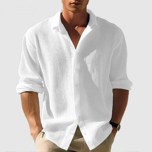 Buycenter Men's Long Sleeve Fashion Tops - Stylish & Comfortable Cotton Apparel - Buy Center US