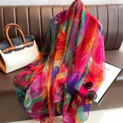 Thin Yourou Begonia Scarf Shawl - Elegant Summer Polyester Wrap - Buy Center US