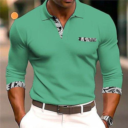 Men's Long Sleeve Button Sweatshirt - Digital Print for Sports & Leisure - Buy Center US