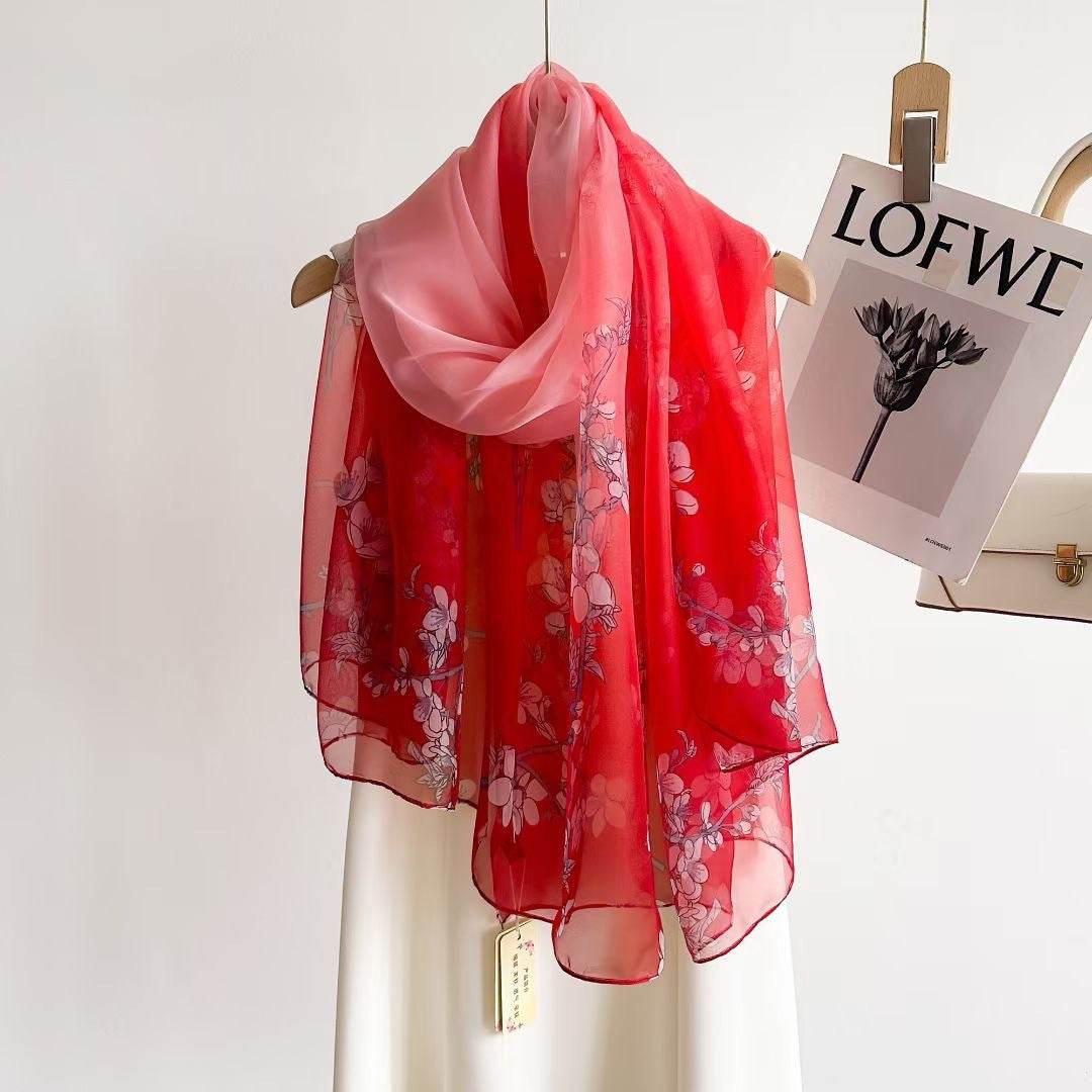 Women's Long Printed Anti-DDoS Scarf - Stylish & Ethnic Design - Buy Center US