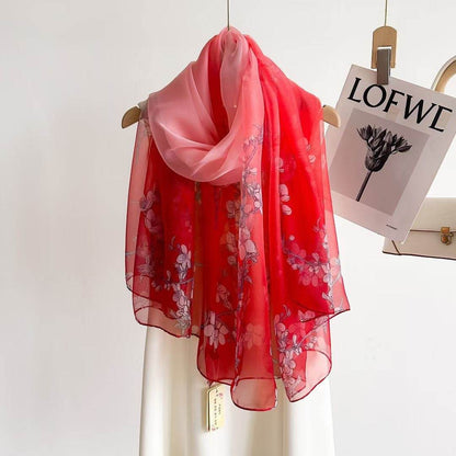 Women's Long Printed Anti-DDoS Scarf - Stylish & Ethnic Design - Buy Center US