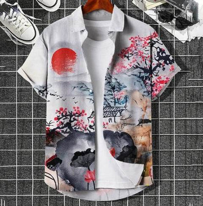 Buycenter Plus Size Casual 3D Short Sleeve Shirt - Summer Fashion - Buy Center US