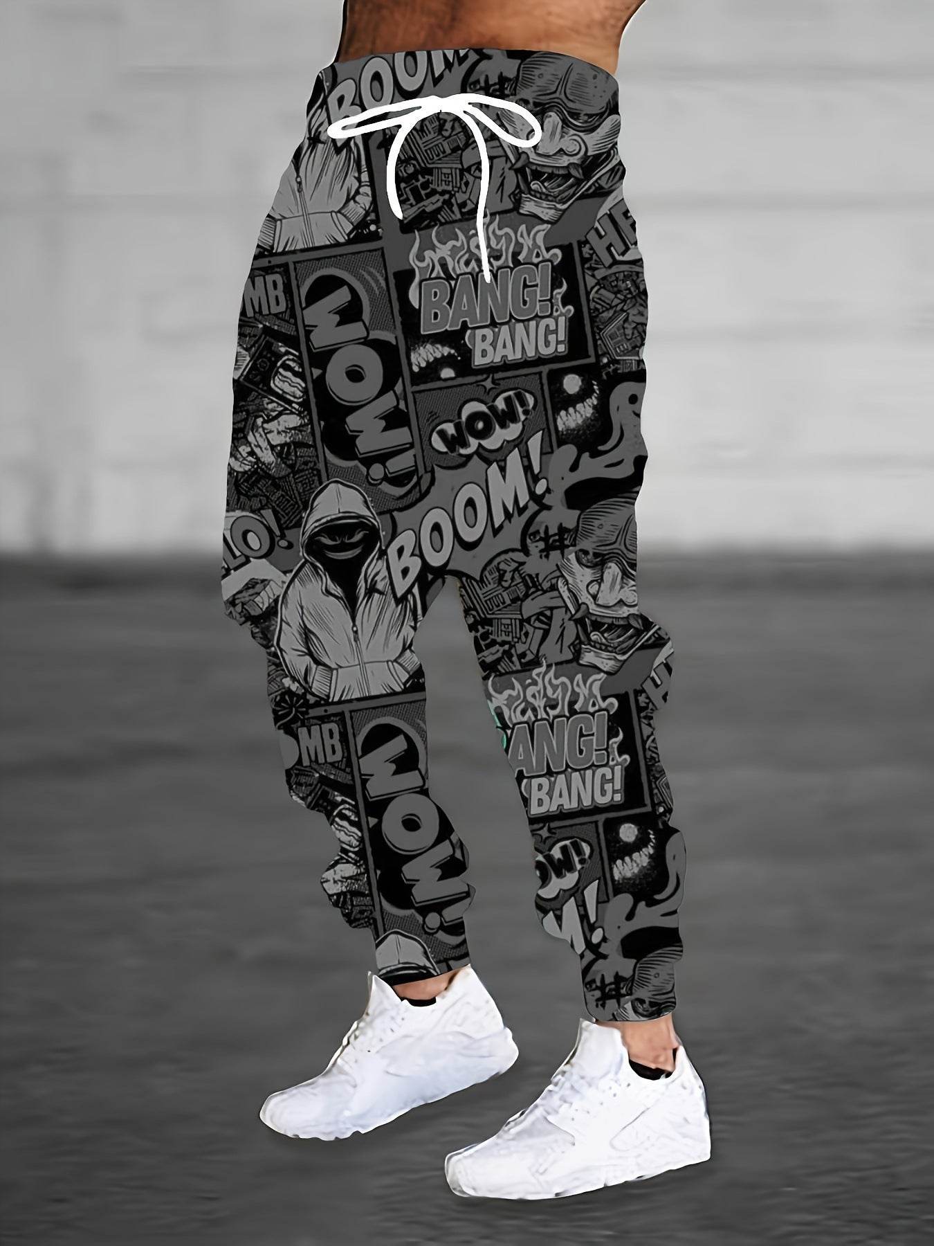 Colorful Men's Casual Sweatpants - Stylish Printed Trousers for All Sizes - Buy Center US