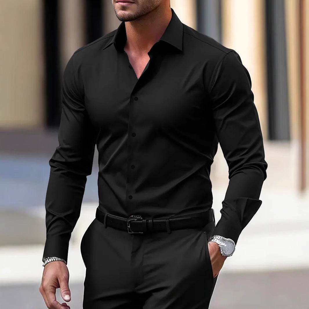 Buycenter Men's Slim Fit Long Sleeve Shirt - Stylish Business Casual Wear - Buy Center US
