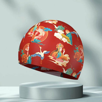 Comfortable High Elastic Swimming Cap - Stylish Patterns for Adults - Buy Center US