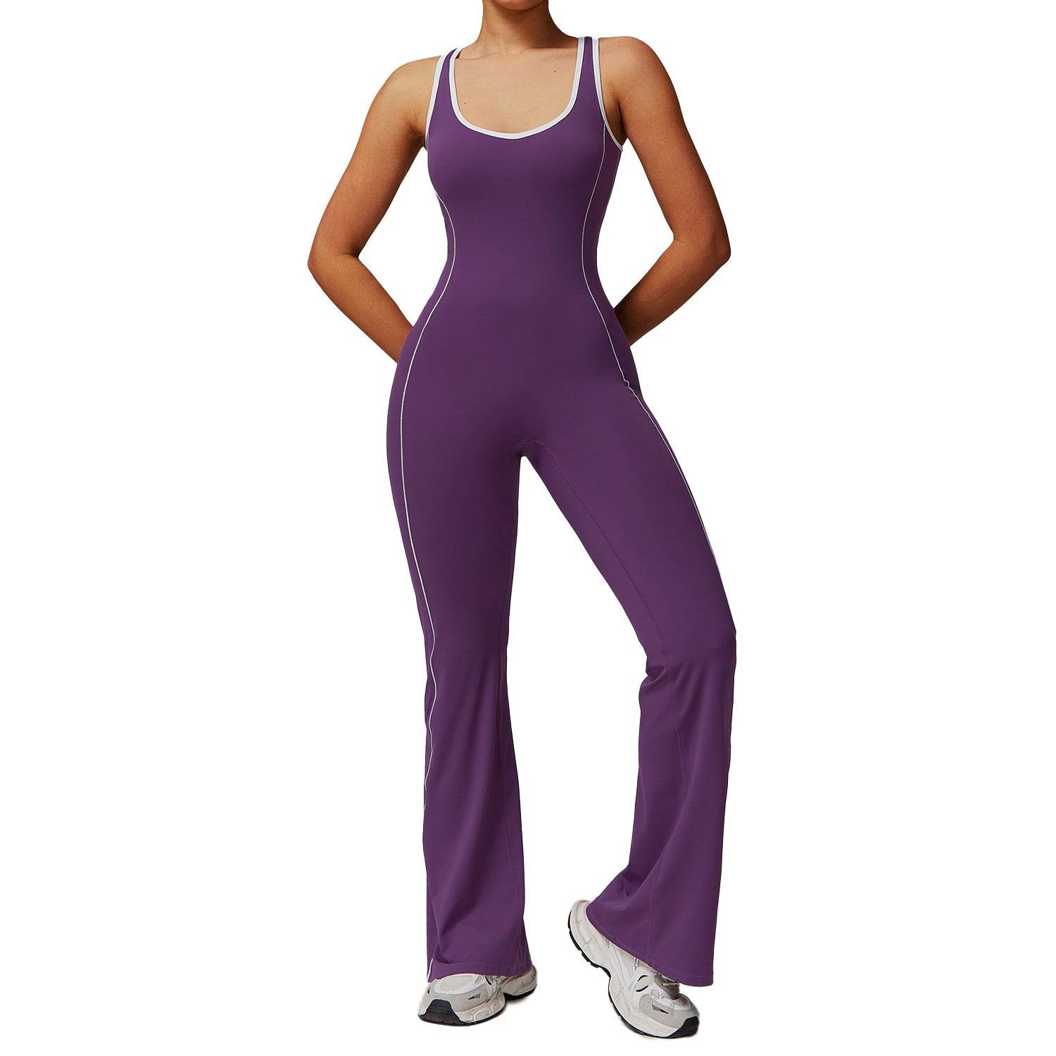 European & American Hollow Beauty Back Jumpsuit - Stylish Yoga Dance Wear - Buy Center US