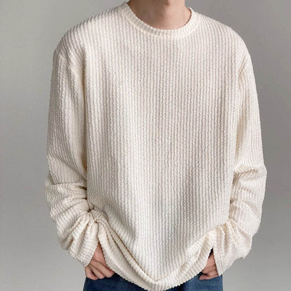 Men's Autumn Loose Casual Shirt - Versatile Pullover in Solid Colors - Buy Center US
