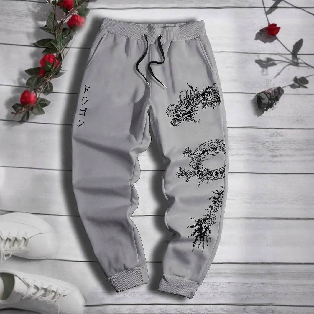 Dark Printed Loose Lace-Up Sweatpants - Men's & Women's Comfort Wear - Buy Center US