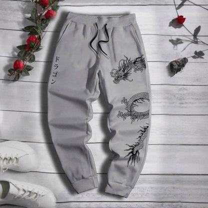 Dark Printed Loose Lace-Up Sweatpants - Men's & Women's Comfort Wear - Buy Center US