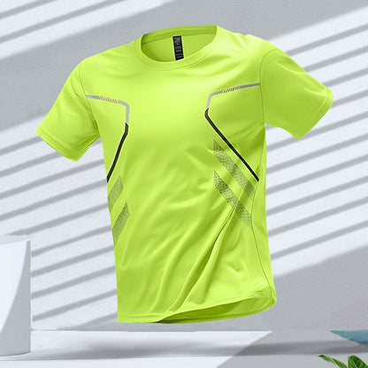 Solid Color Sports T-Shirt - Short Sleeve Pullover in Stylish Polyester - Buy Center US