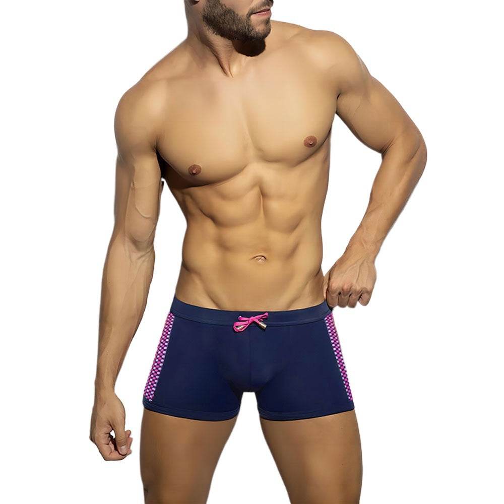 Buycenter Men's Polka Dot Swimming Trunks - Cup Included, Fitness Ready - Buy Center US