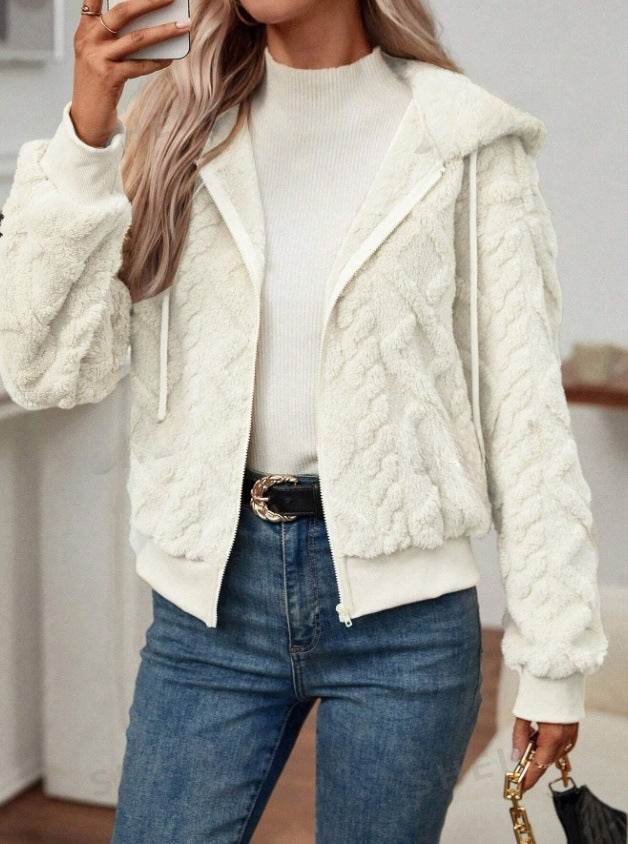 Hooded Knitted Plaid Coat - Japanese Casual Sweater Cardigan - Buy Center US