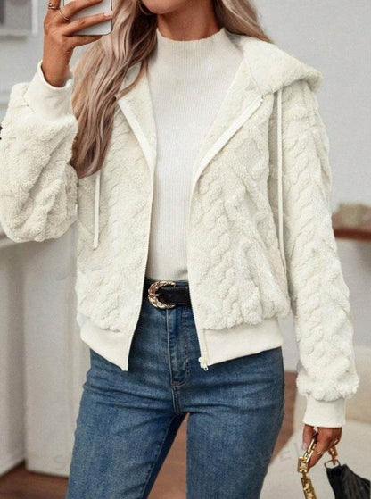 Hooded Knitted Plaid Coat - Japanese Casual Sweater Cardigan - Buy Center US