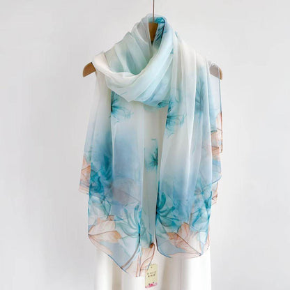 Women's Long Printed Anti-DDoS Scarf - Stylish & Ethnic Design - Buy Center US
