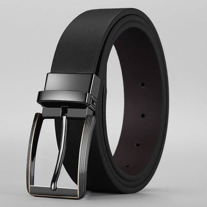 Buycenter Double-Sided Boys Trend Belt - Rotatable Pin Buckle, Stylish Design - Buy Center US