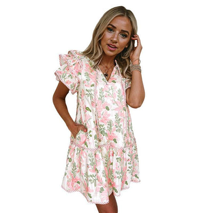 Personalized Floral Print Dress for Women - High Waist, Stylish Design - Buy Center US