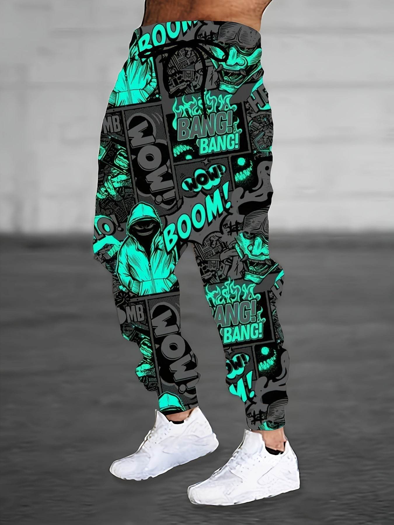 Colorful Men's Casual Sweatpants - Stylish Printed Trousers for All Sizes - Buy Center US