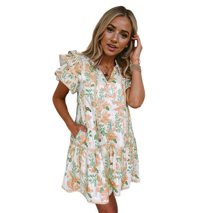 Personalized Floral Print Dress for Women - High Waist, Stylish Design - Buy Center US