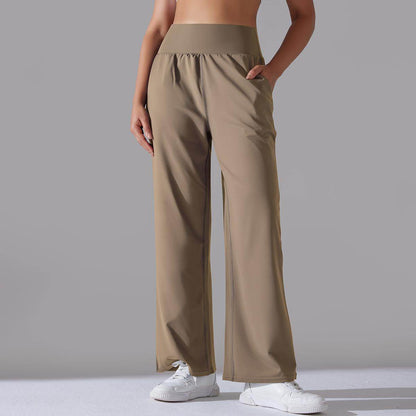 Women's Loose Wide Leg Yoga Pants - Comfortable, Stylish for Running - Buy Center US