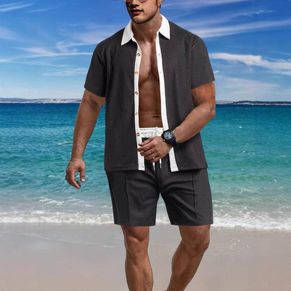 Buycenter Men's Casual Vacation Shirt & Shorts Set - Summer Sports Style - Buy Center US