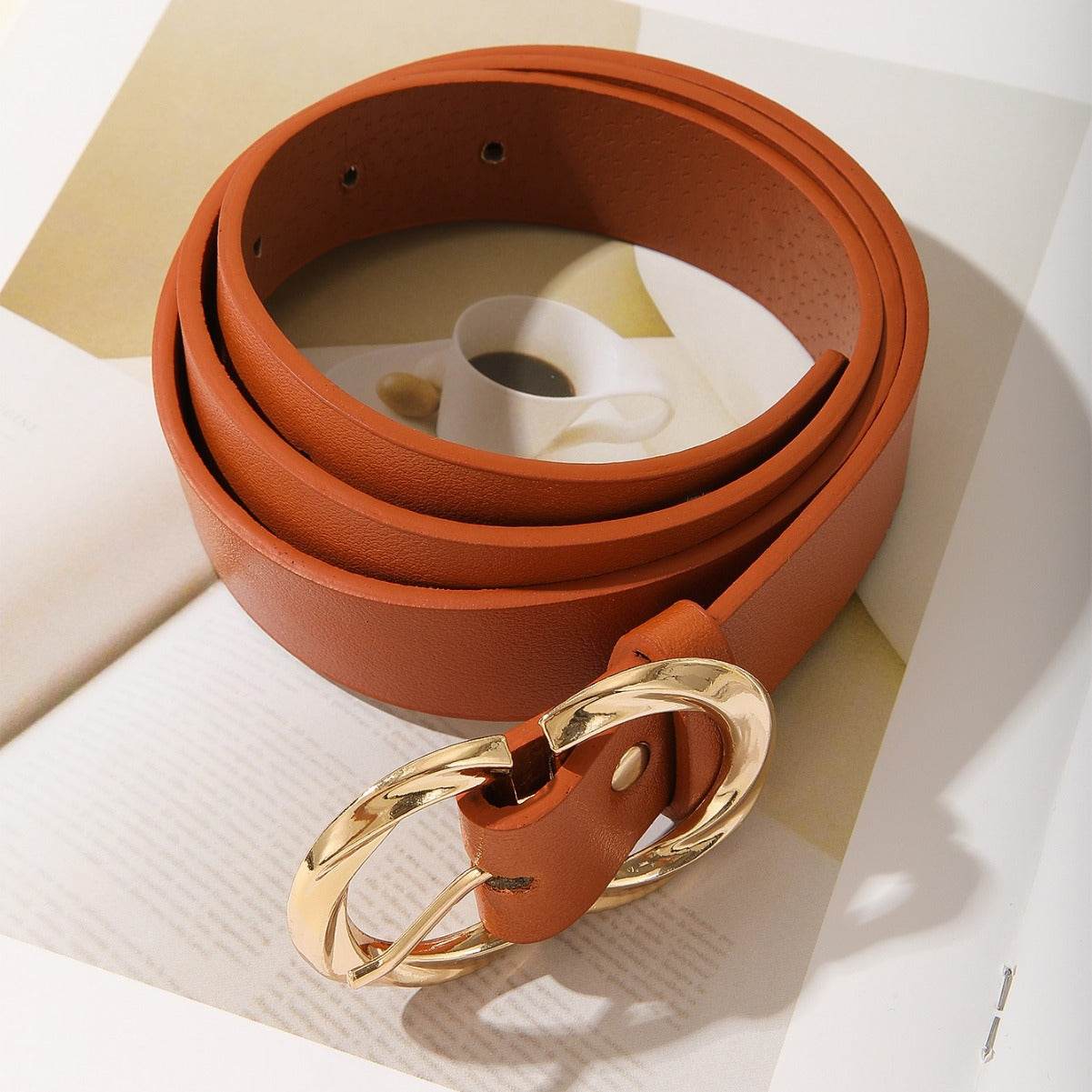 Women's Unique Exquisite Belt - Adjustable Imitation Leather, Snap Button - Buy Center US