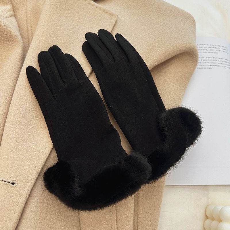 Women's Warm Cycling & Driving Gloves - Touch Screen, Dralon Fabric - Buy Center US
