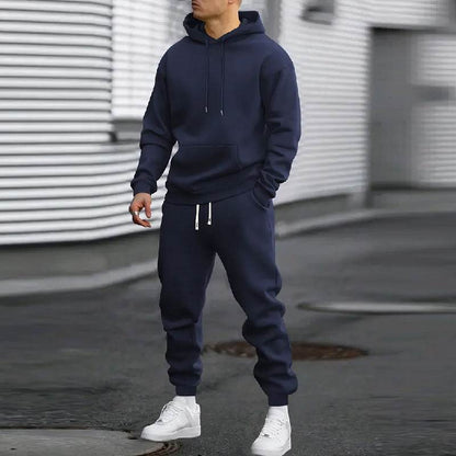 Buycenter Men's Casual Sports Suit - Hoodie & Gridles Pants Set - Buy Center US