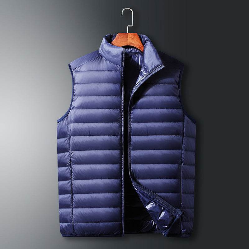 Buycenter Men's & Women's Lightweight Vest Coat - Stand Collar, Zipper Pockets - Buy Center US