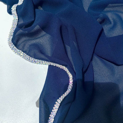 Light Diamond Chiffon Scarves for Women - Elegant Toe-Covered Fashion Accessory - Buy Center US