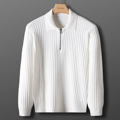 Autumn & Winter Slim-Fit Sweater - Half Zipper Casual Top for Men - Buy Center US