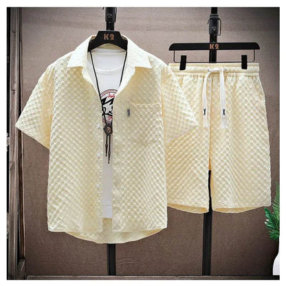 Casualsuit Men's Vintage Short Sleeve Sport Suit - Lightweight Summer 2024 - Buy Center US