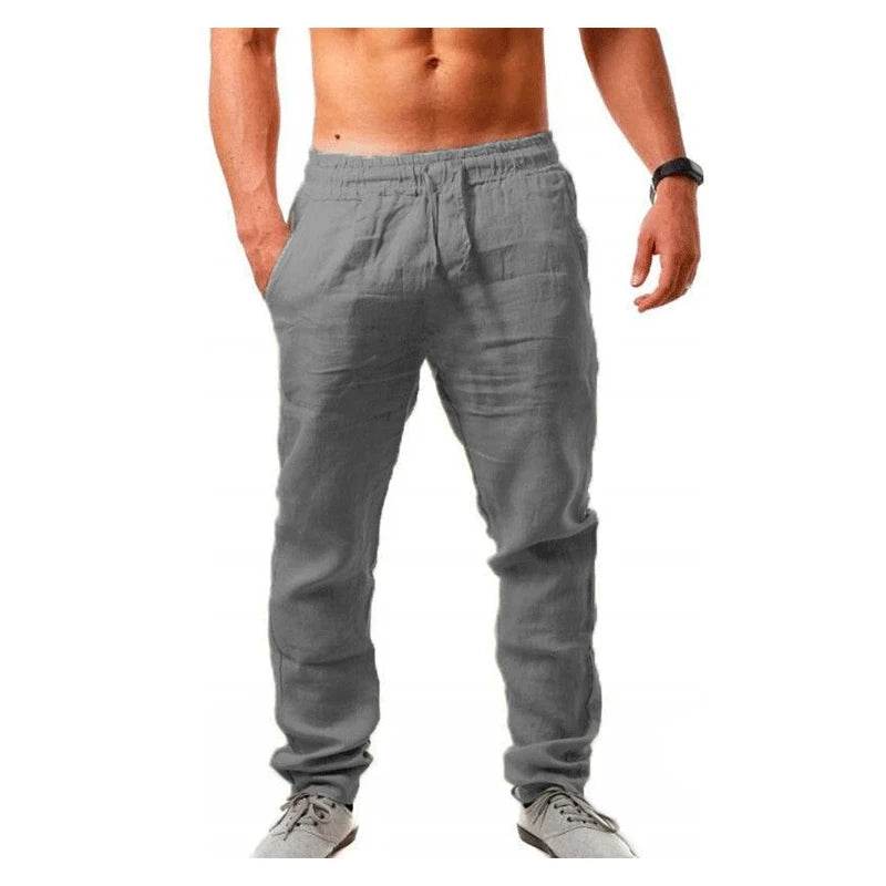 2025 Stylish Mens Cotton Hemp Trousers - Breathable Casual Wear - Buy Center US