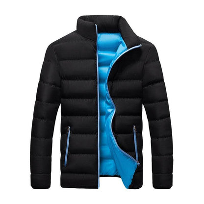 Men's Winter White Duck Down Jacket - Warm Hooded Slim Fit Puffer Coat - Buy Center US