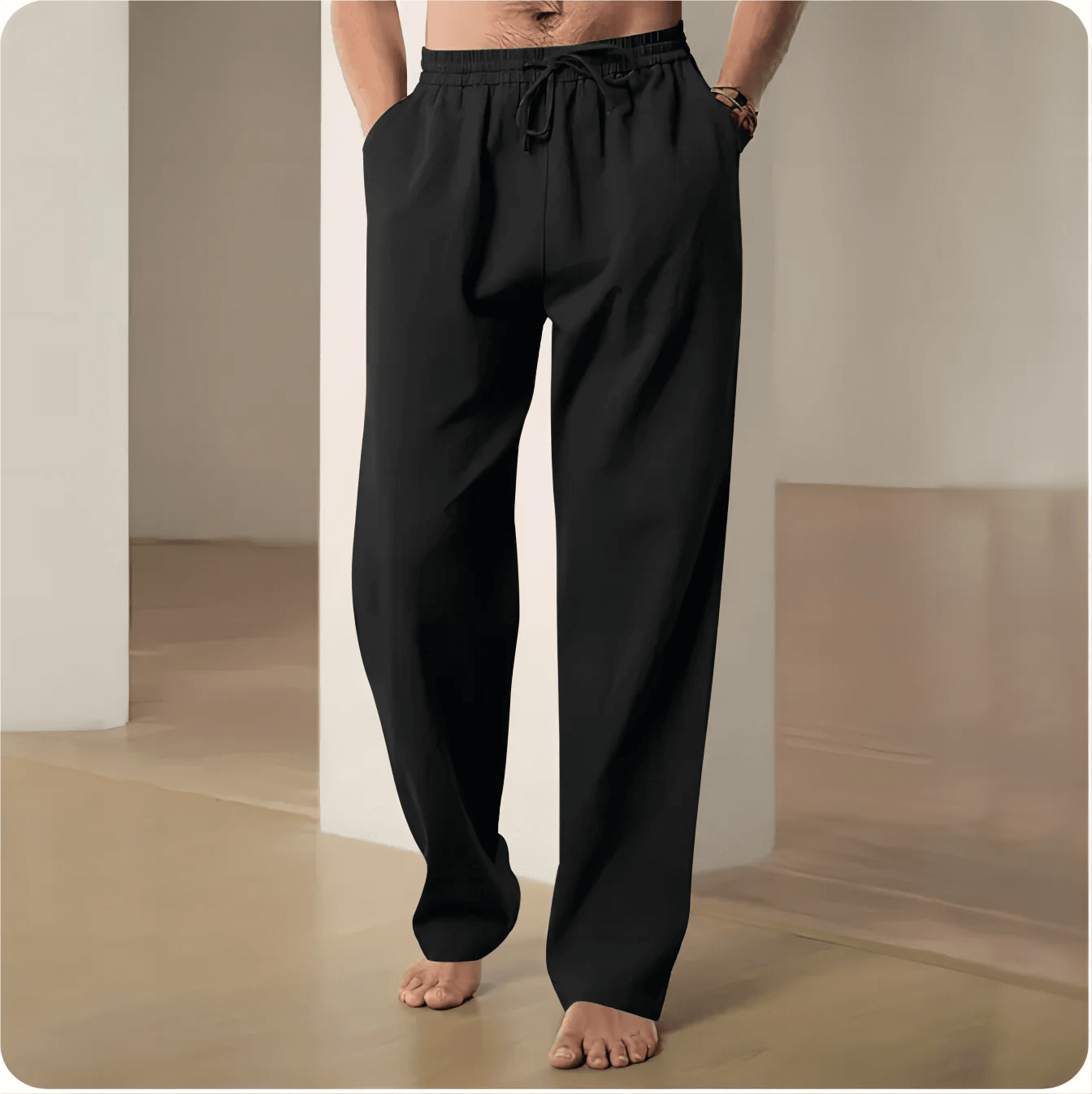 2025 Stylish Mens Cotton Hemp Trousers - Breathable Casual Wear - Buy Center US