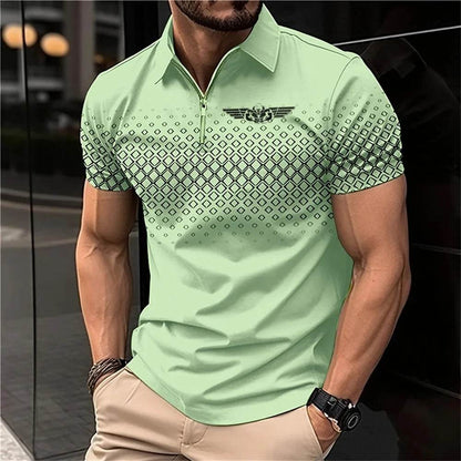 Men's Summer Casual Polo Shirt - Breathable Short-Sleeve Sport Top - Buy Center US