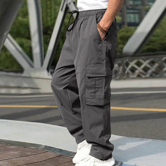 Casual Loose Straight Tube Pants - Men’s Fashionable Streetwear for Spring - Buy Center US