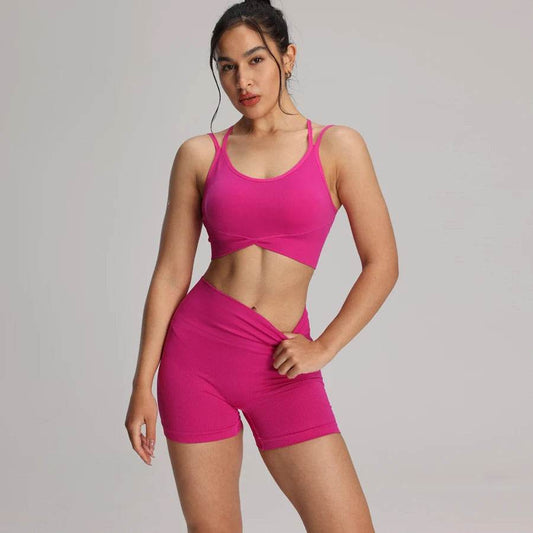 LLHOSO Women's Gym Clothing Set - Sporty Yoga Shorts & Tracksuit - Buy Center US