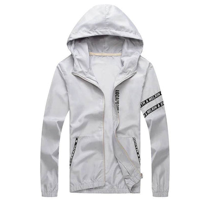 Men's Summer Windbreaker Jacket - Lightweight Hooded Cycling Coat - Buy Center US