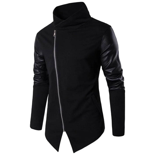 Donsignet Men's Spring Fashion Jacket - Slim Fit Knitted Leather Style - Buy Center US