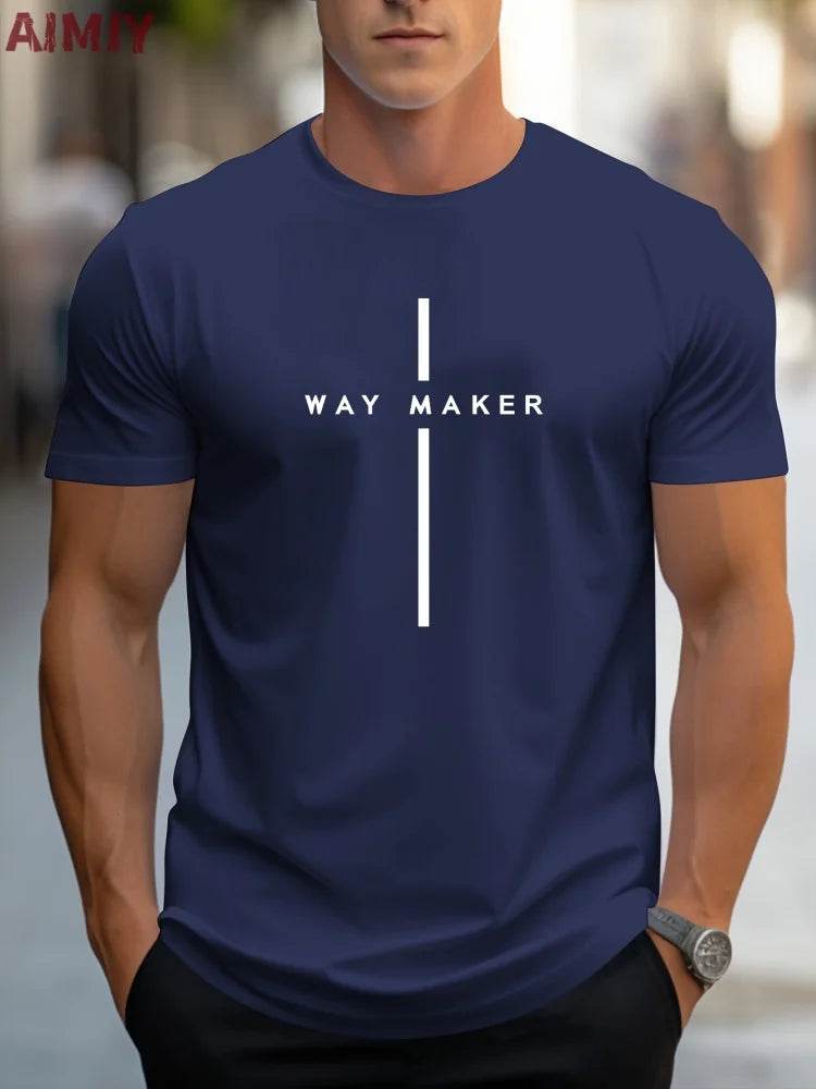 Men's Slim Fit T-Shirt - Breathable Round Neck Casual Tee for Summer - Buy Center US