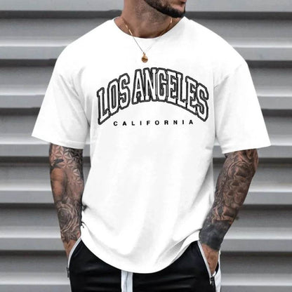 Los Angeles Men's Printed T-Shirt - Casual Short-Sleeved Pullover Style - Buy Center US